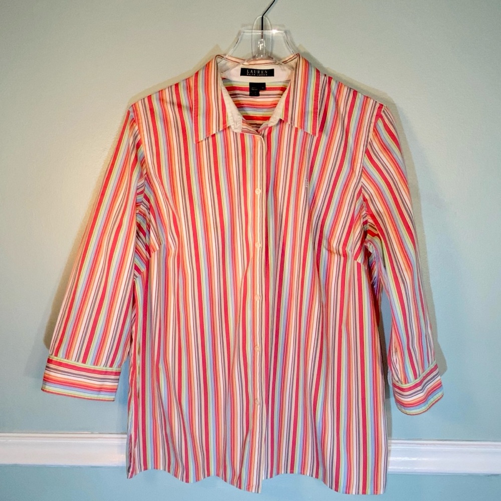 RALPH LAUREN Striped Button Down ❤️